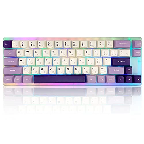 PBT Japanese Keycaps - 123 Keys XVX Profile Purple