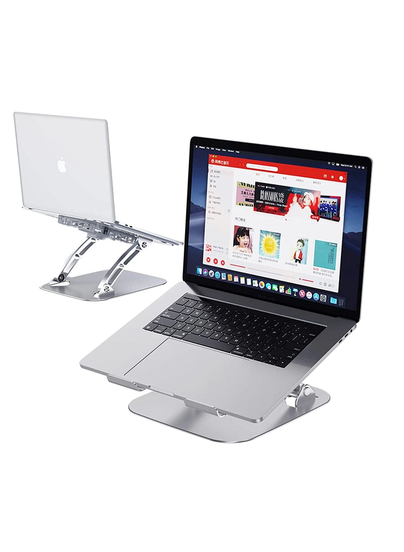 Laptop stand - Adjustable Height Aluminum cooling fans