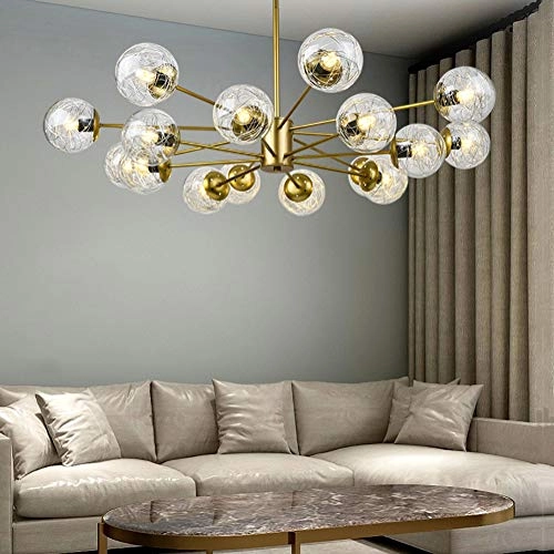 Magic Bean Molecular Chandelier - Golden 16 Heads