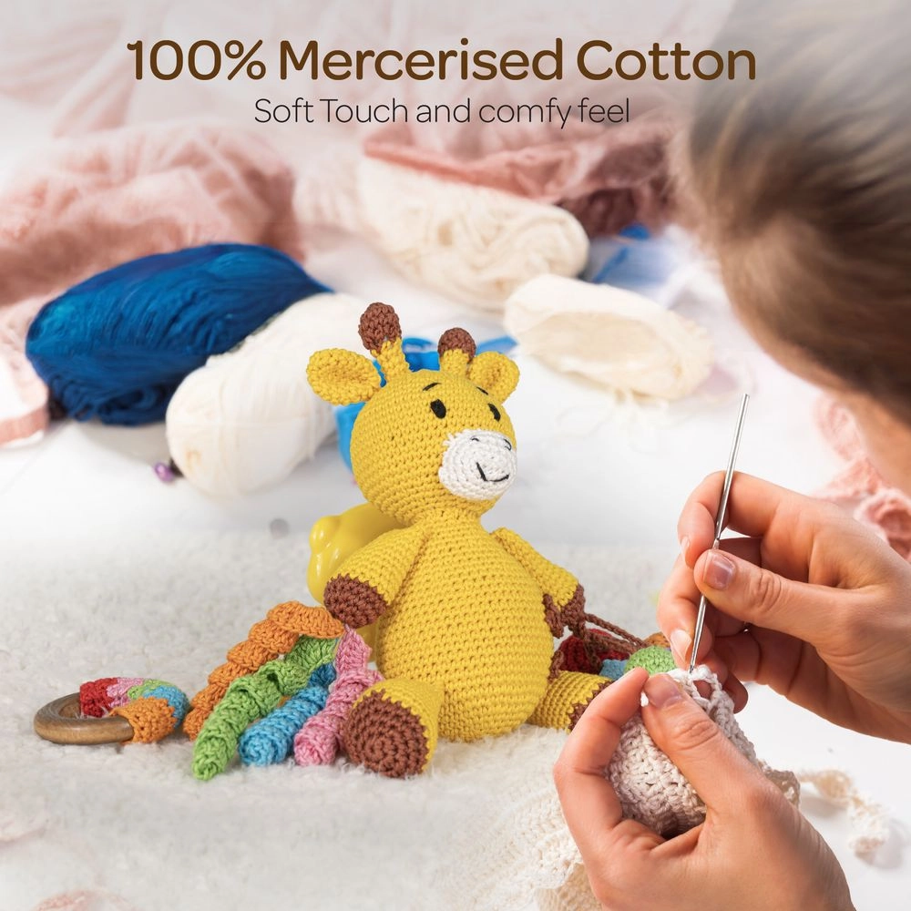 Crochet Ring Rattle Toy - Suitable for 0 month & above premium cotton yarn Tiger