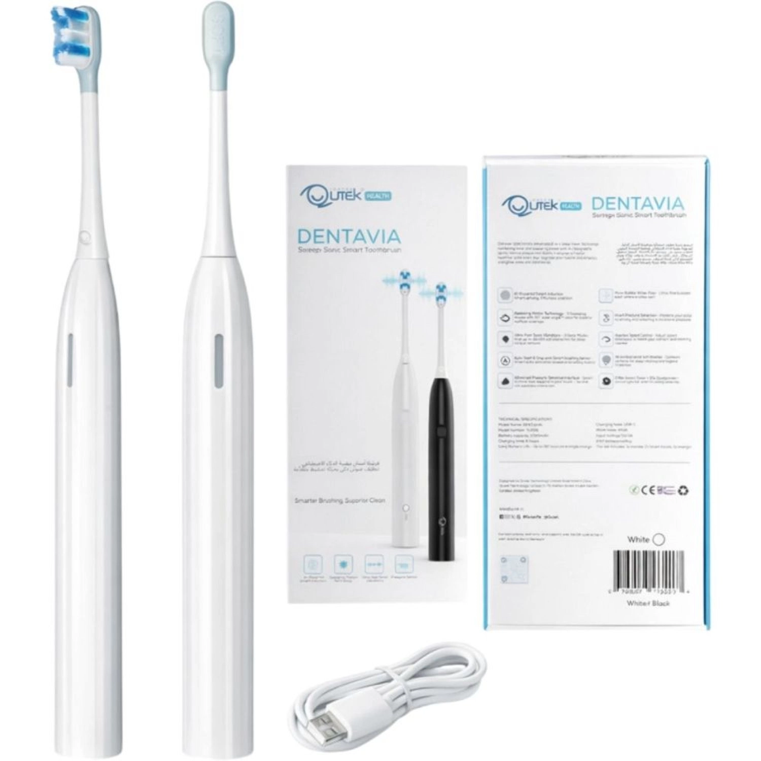 DENTAVIA Sweep-Sonic Smart Toothbrush - White