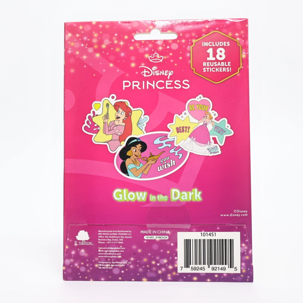 Princess Glow-in-the-Dark Vinyl Stickers - Vinyl 18pcs