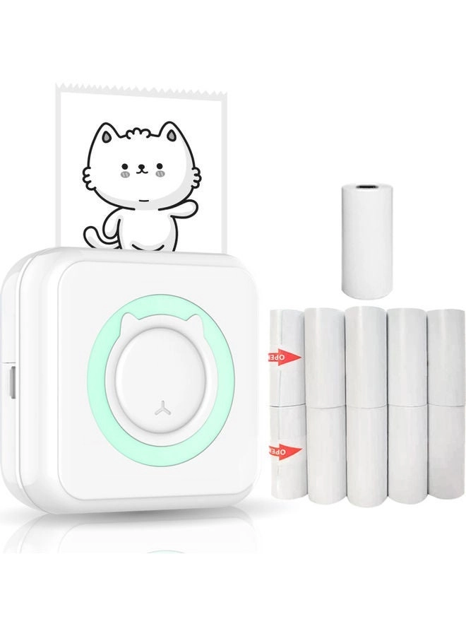 Wireless Mini Photo Printer White/Green