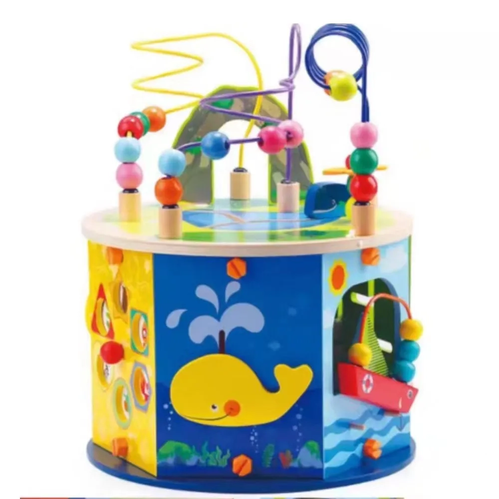 Factory Price 8-in-1 Multifunction Wooden Activity Cube - 2+