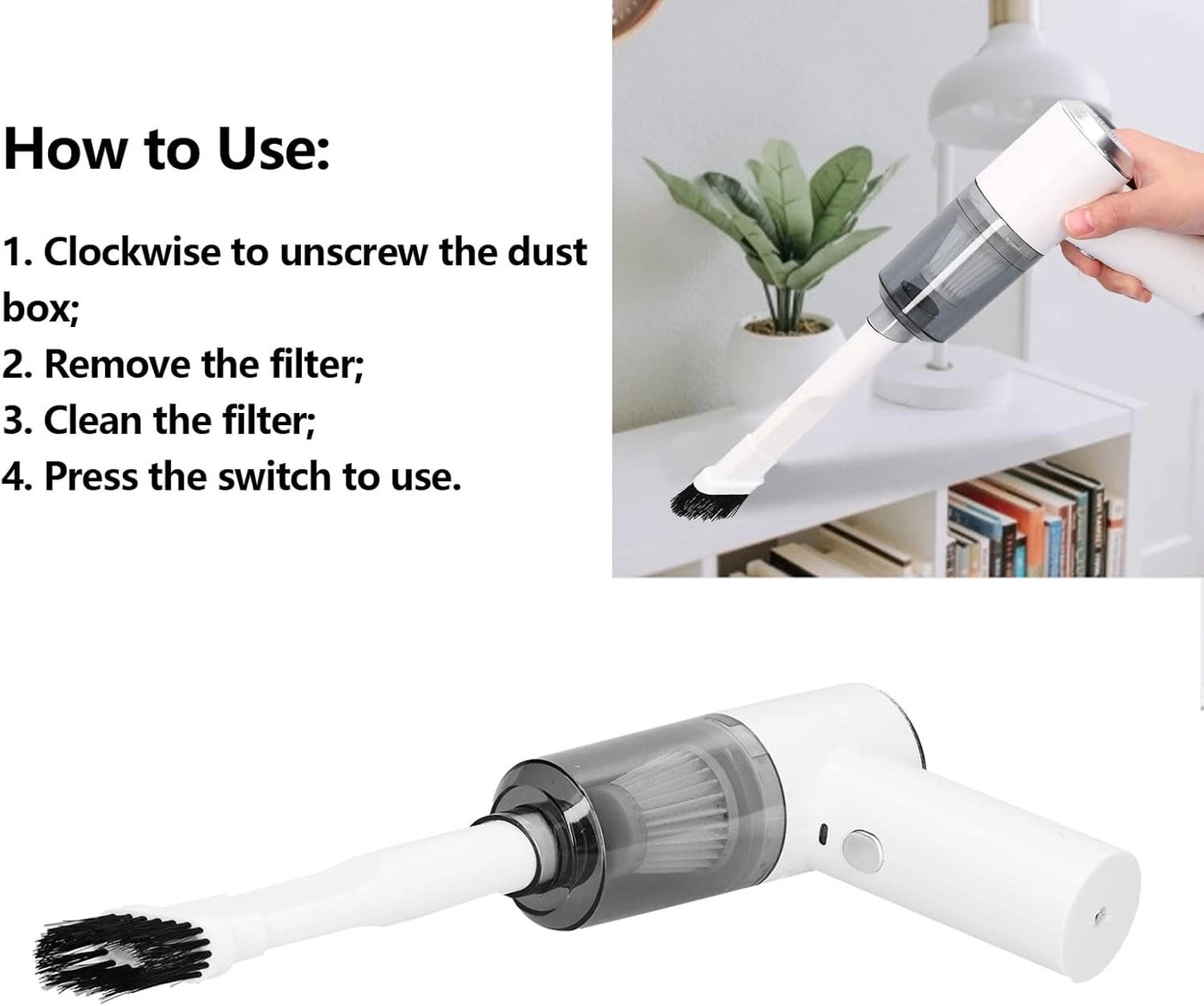 Handheld Vacuum - 2000mAh