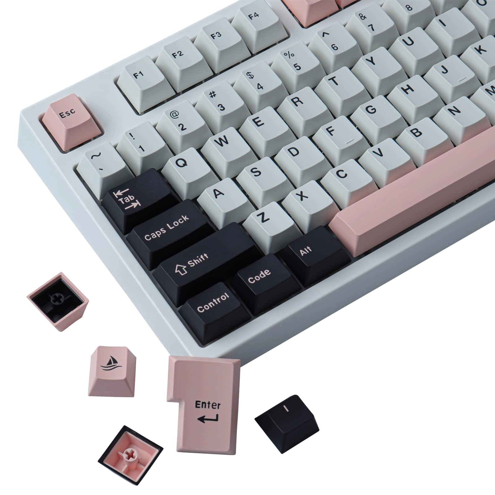 HyKic Double Shot ABS Keycaps - ANSI&ISO(UK) Auxiliary