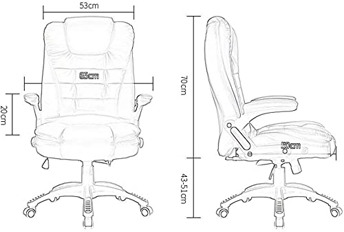 Desk Chair - PU Leather Brown High Back