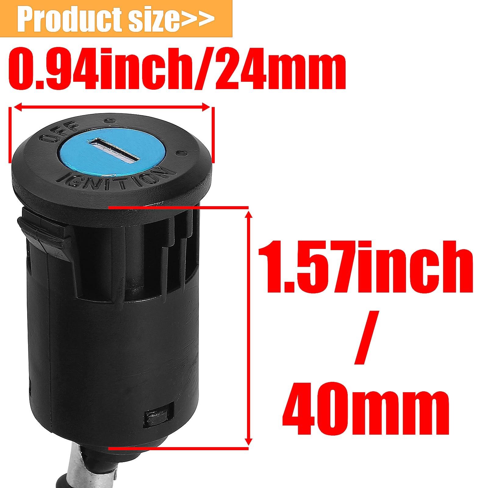 Ignition Key Switch - 4 Pin Plug-In Mount