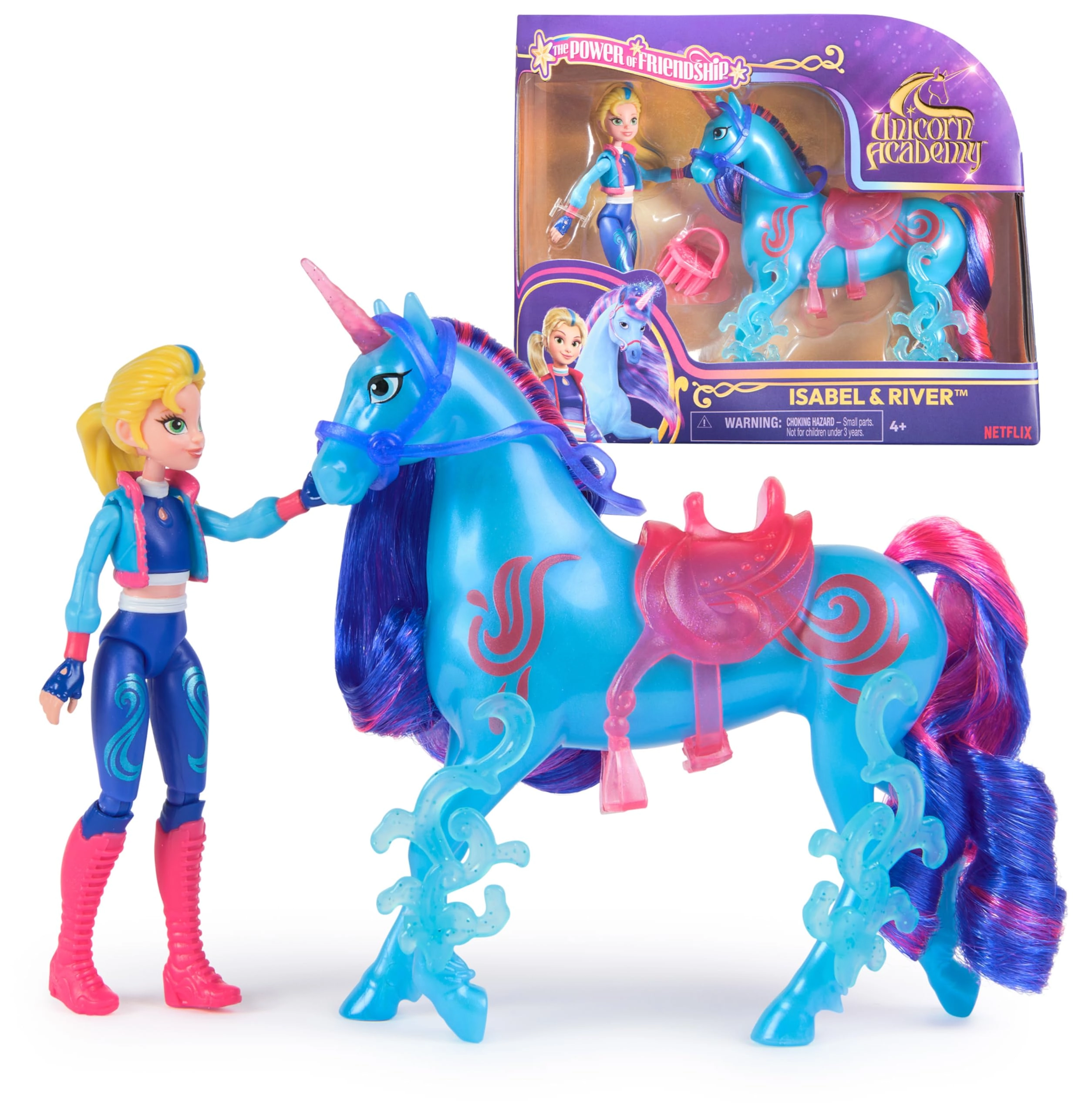 Spin Master Isabel & River Power of Friendship Set - 11-cm 13-cm Translucent Saddle