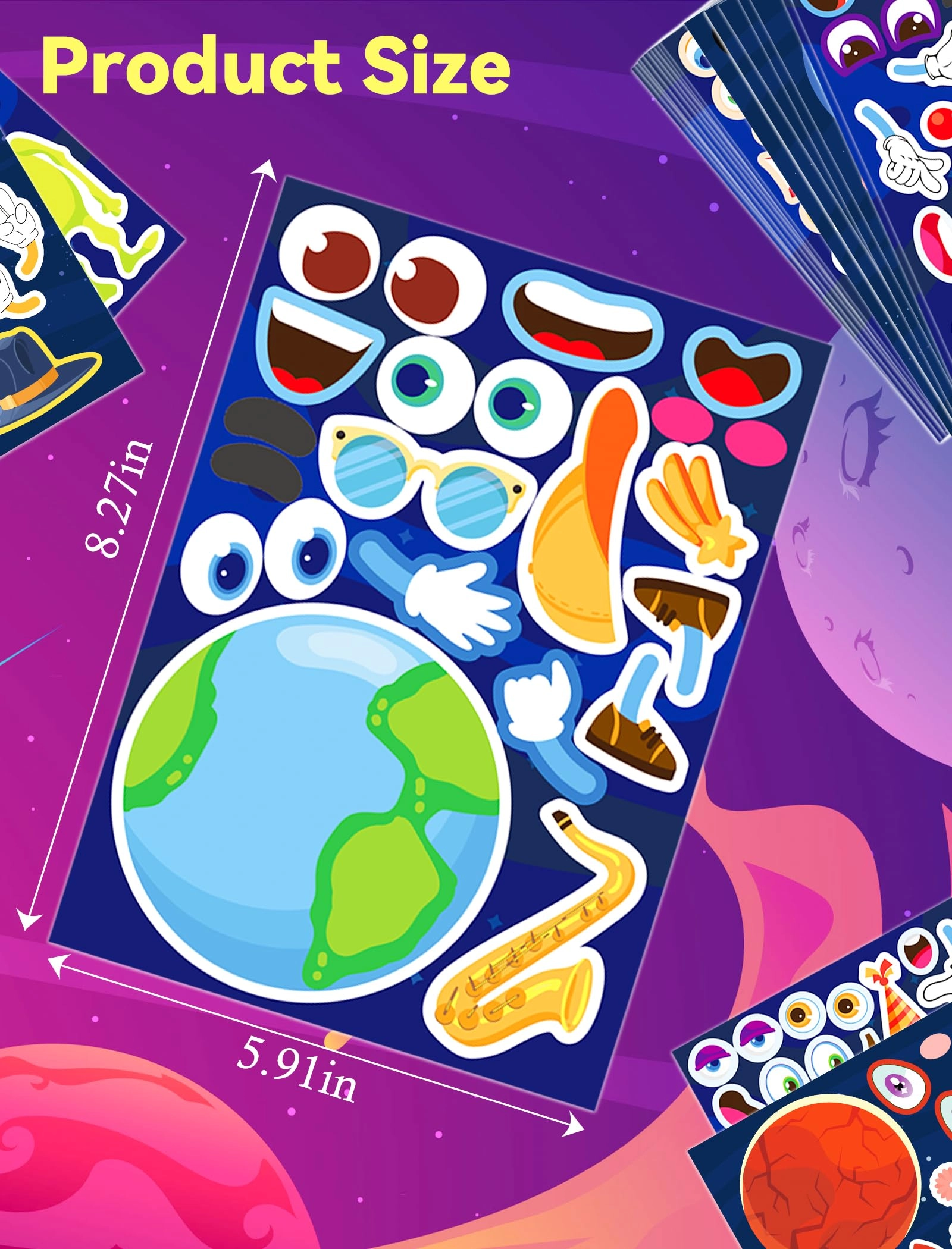 Outer Space Sticker Book 36 pcs