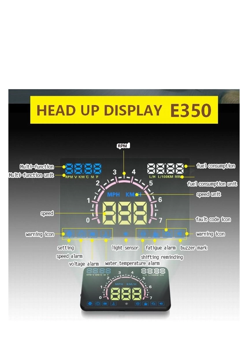 Head Up Display(HUD) Vehicle Speed Meter - E350
