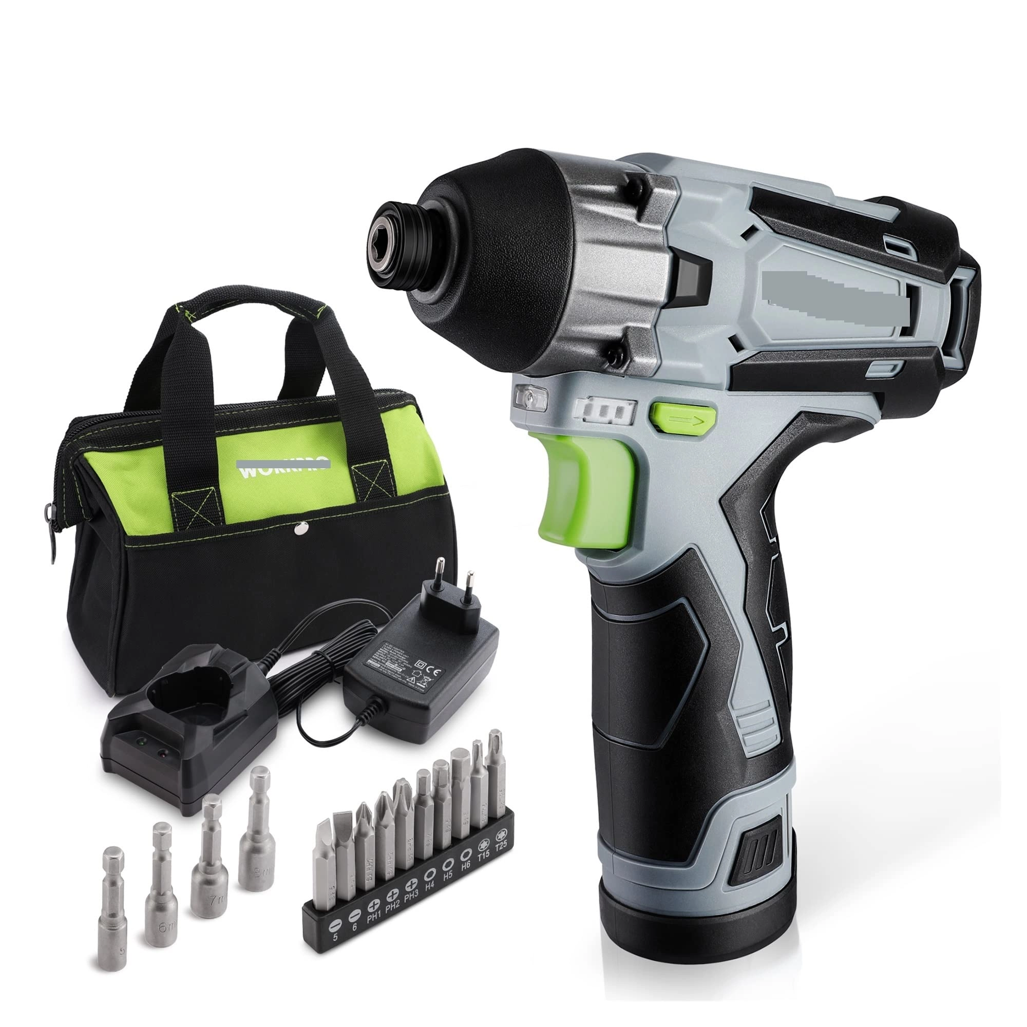 DR12ERTWNV Impact Driver - 12V 1/4” Hex 100NM Kit