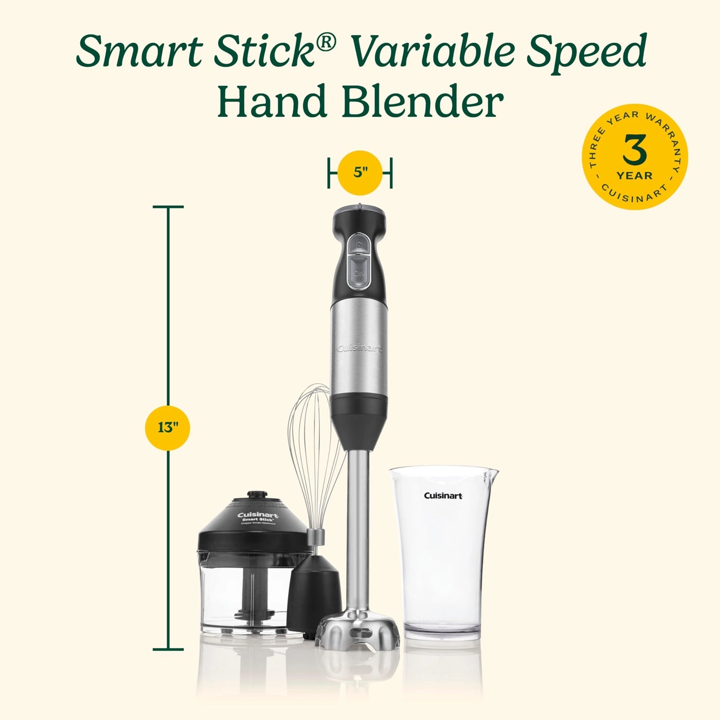 Smart Stick - 2 Speed 8-inch stainless steel blending shaft