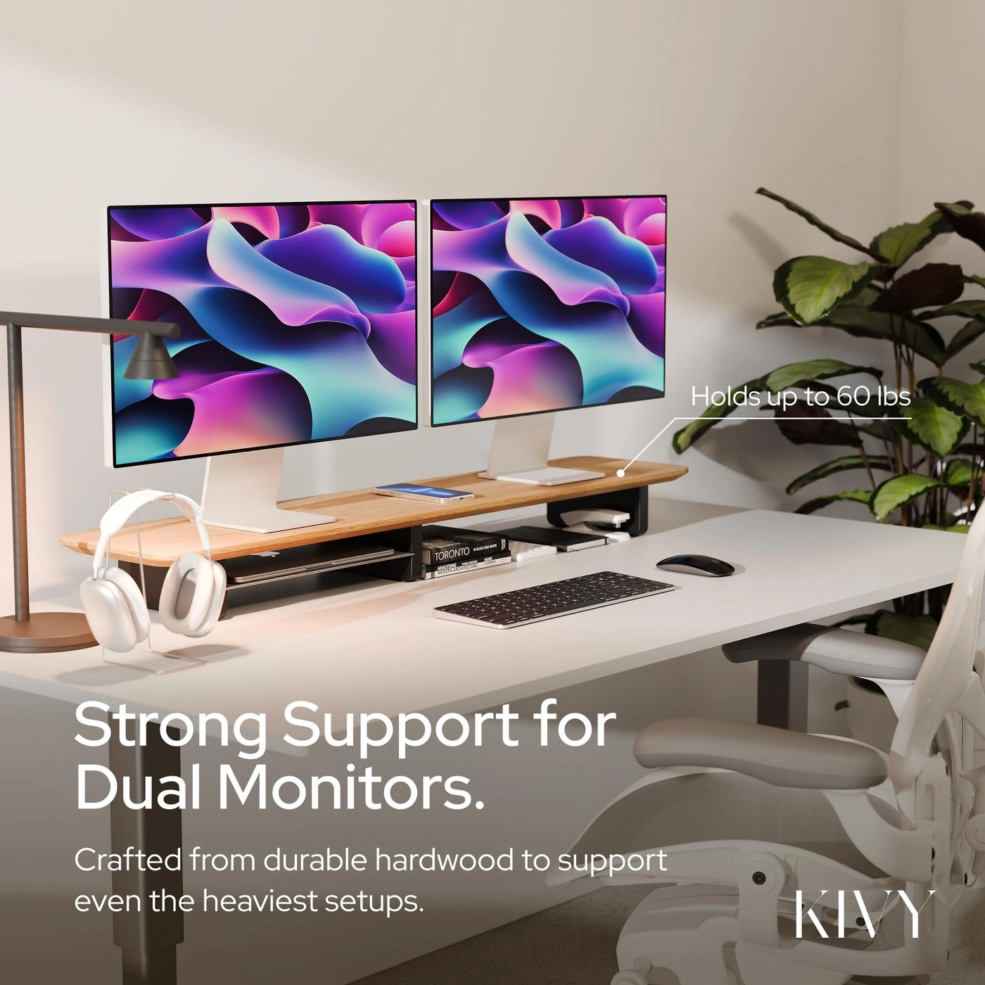 Dual Monitor Riser - 2 monitors