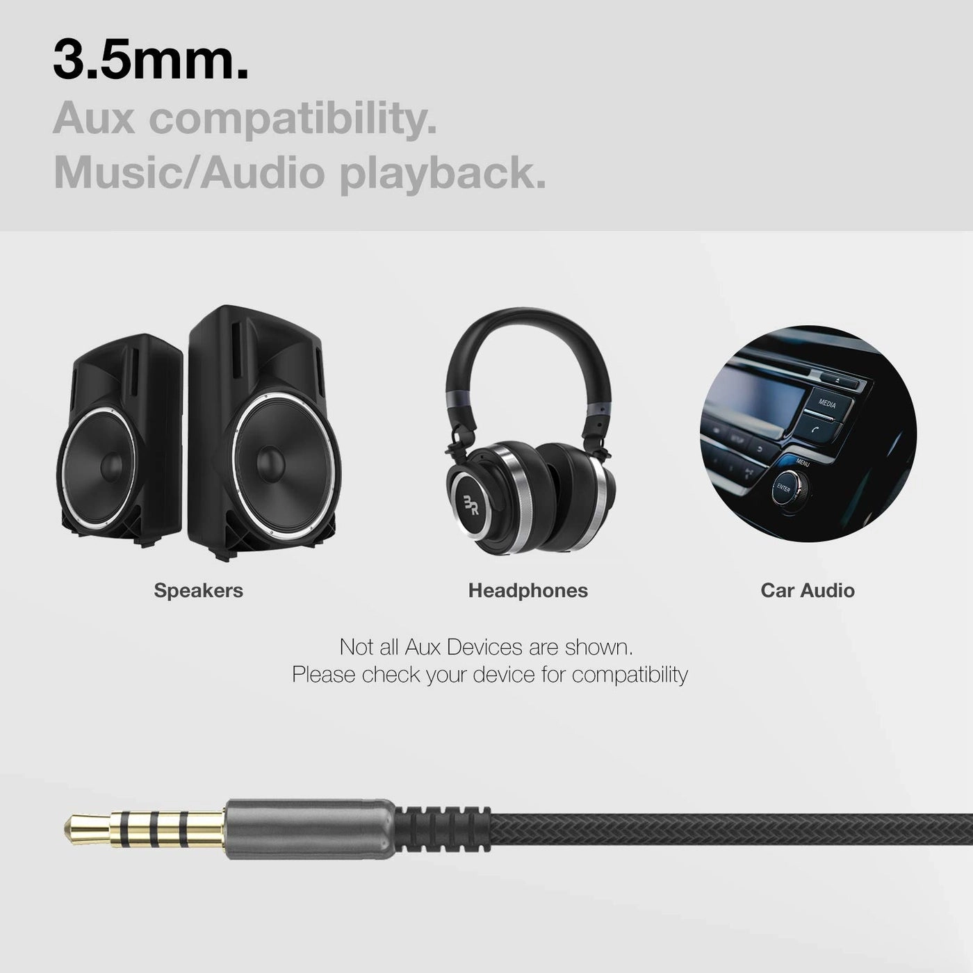 Thore - USB-C to 3.5mm Audio Cable Inline Remote Mic Volume Control