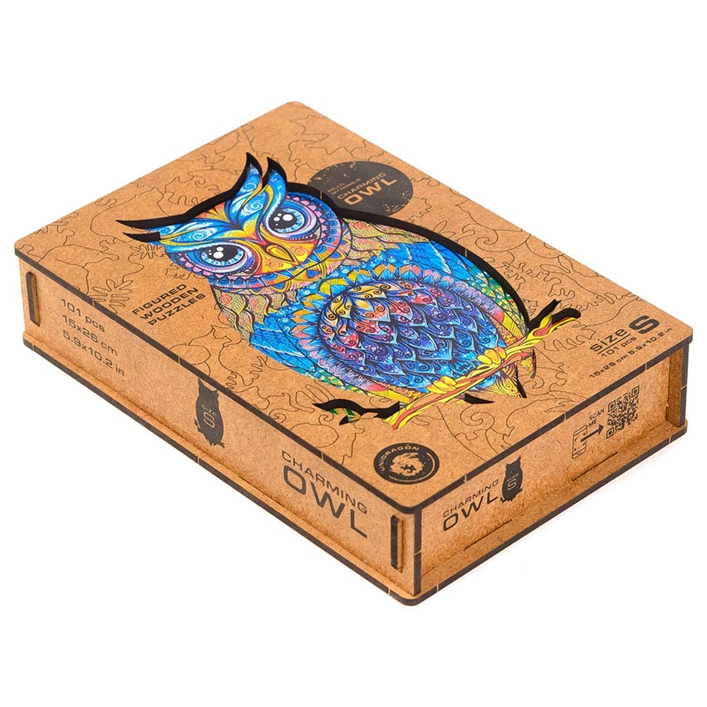 Charming Owl Wooden Puzzle (4107390-OWL_S) - 101 pcs