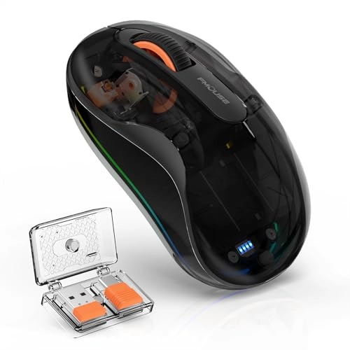 Transparent RGB Tri-Mode Mouse - Wireless