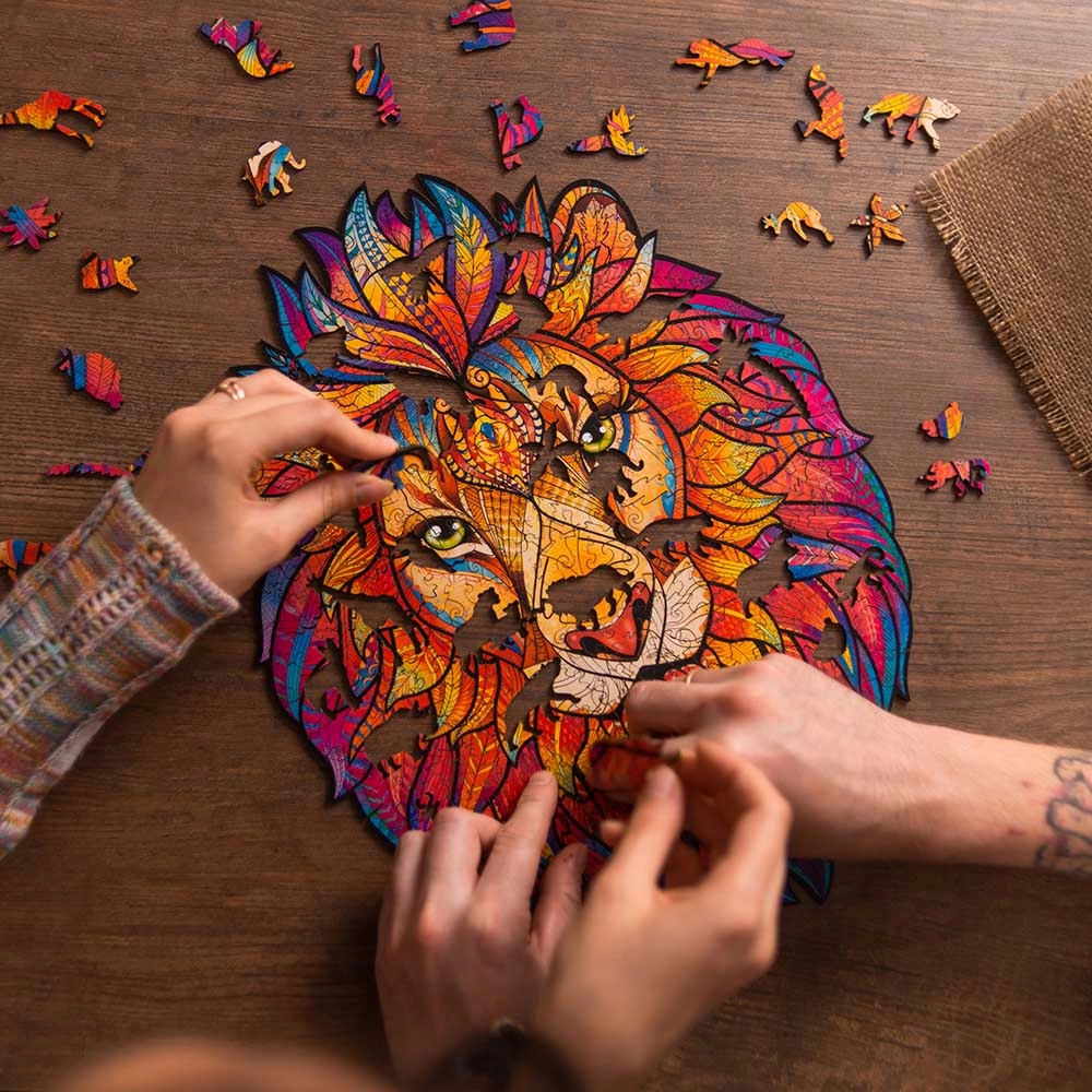 Mysterious Lion Wooden Puzzle (4107390-LION_KS) - 327 pcs