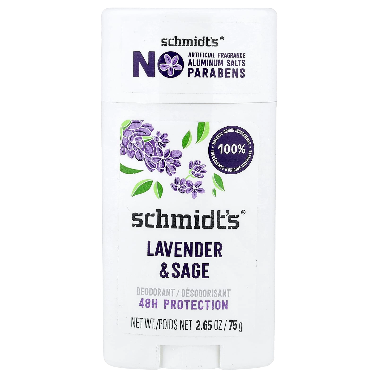 Schmidt's Deodorant - Lavender & Sage 75 g