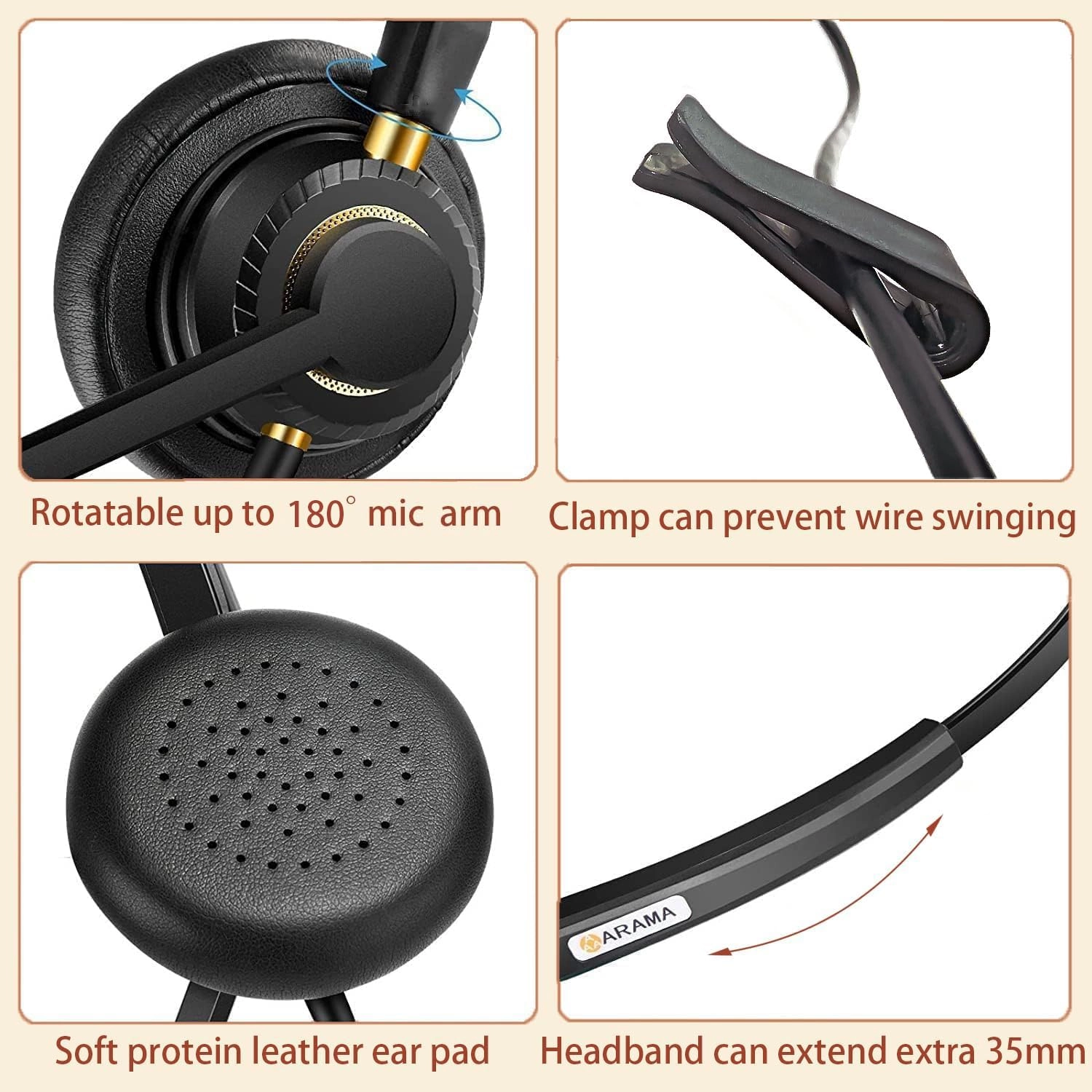 A802USB Wired Headset