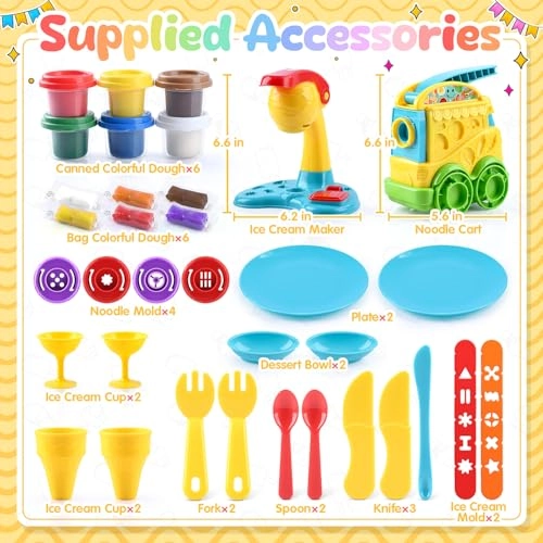 2 in 1 Color Dough Kitchen Creations Set - 3+ years 35 pcs