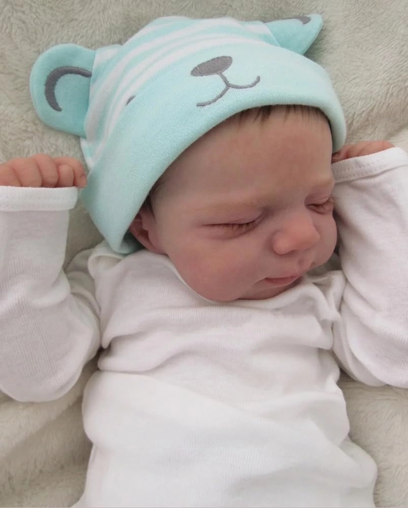 Reborn Baby Doll - 18 Inch Silicone Girl Sleeping Ages 3+
