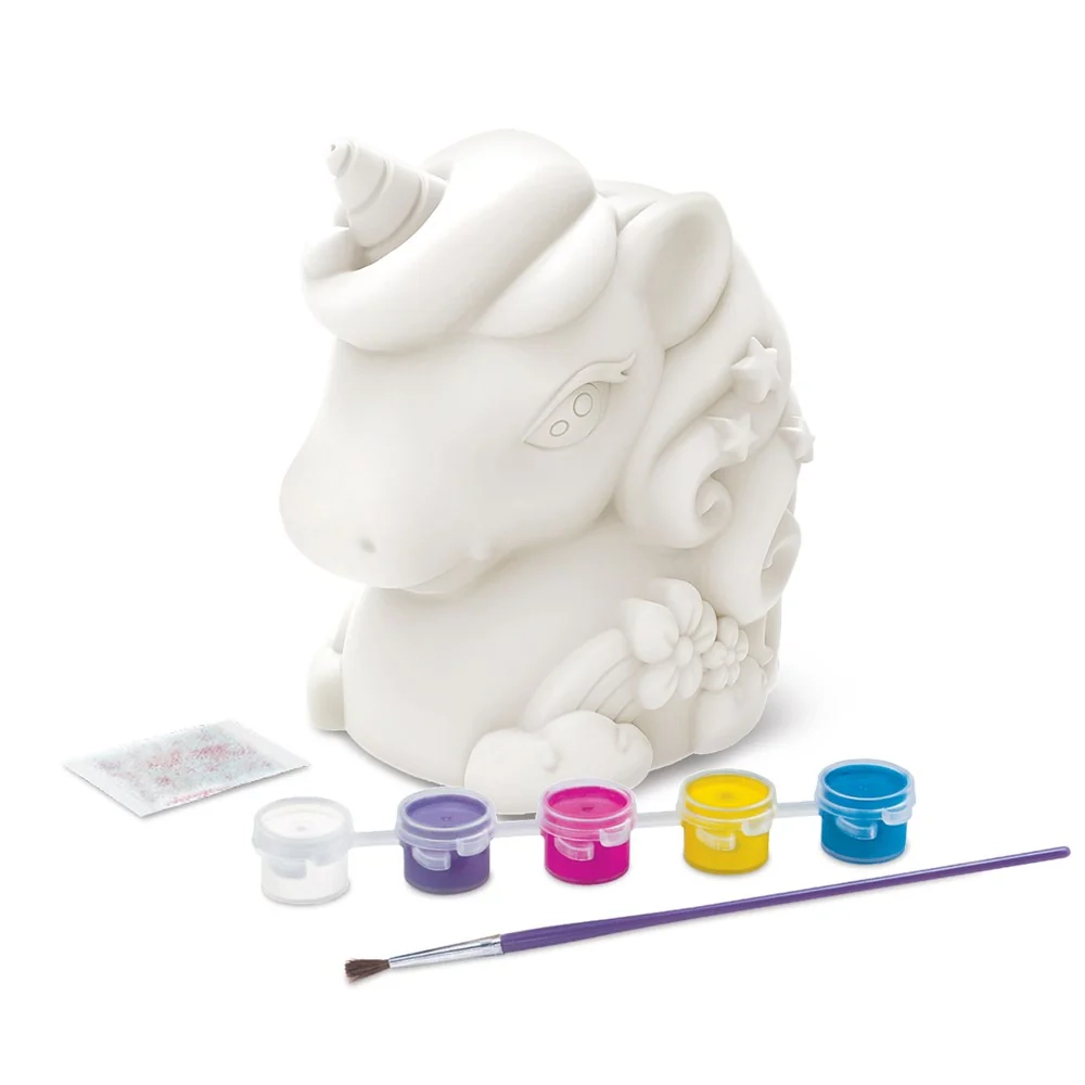 Paint Your Own Mini Glitter Unicorn Bank - Multicolor Suitable for 8 years & above