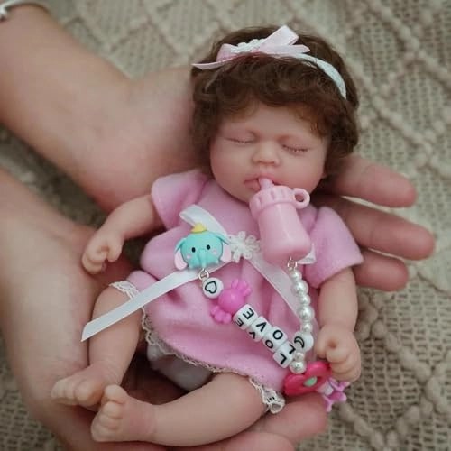 Reborn Baby Doll - 7 Inch Silicone Girl Ages 3+