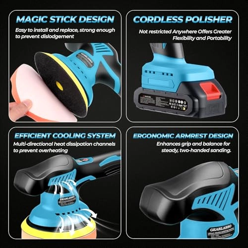 Car Buffer Polisher - Cordless 2800-6000RPM