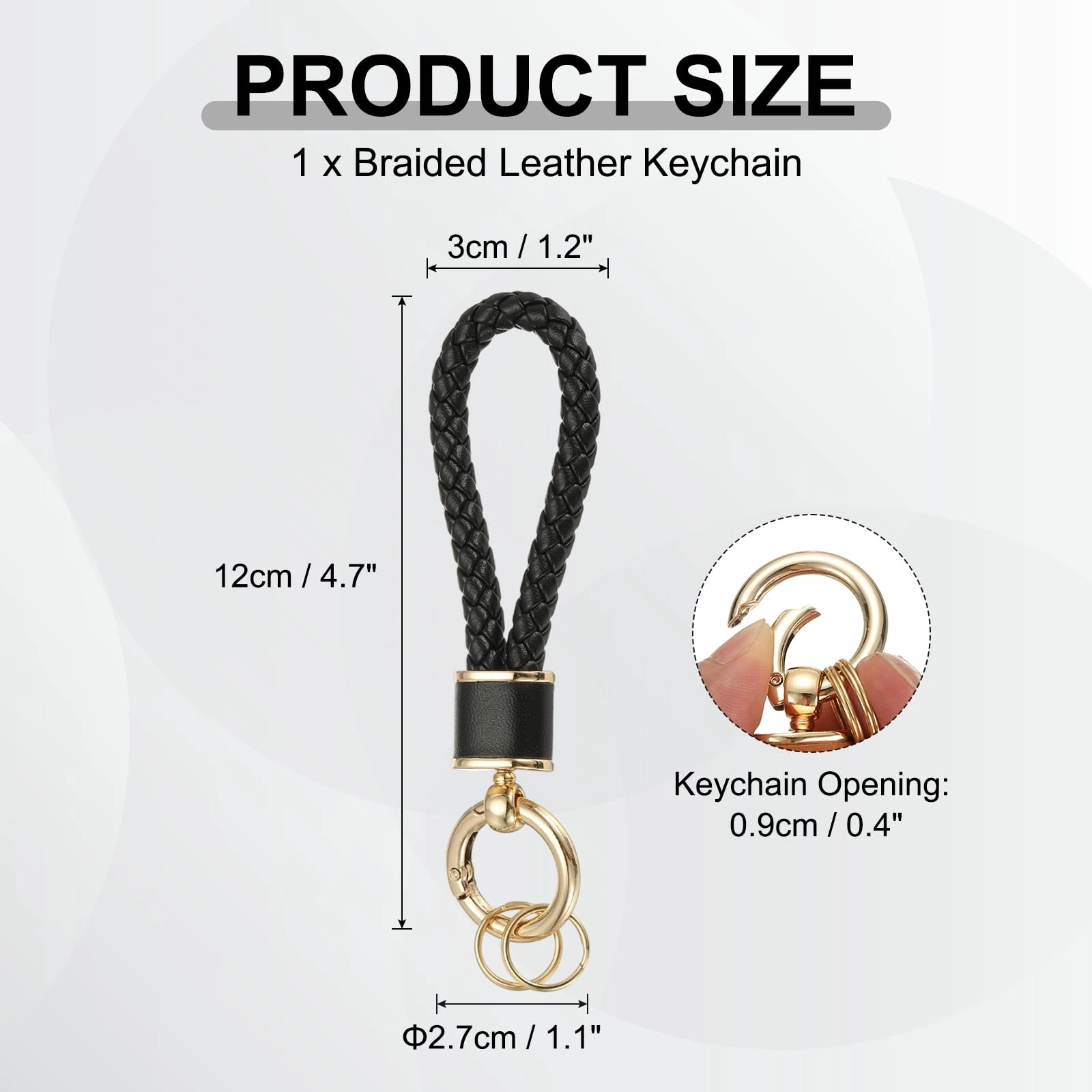 Braided Leather Keychain - Animal