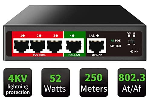 5 Ports|52W 4xPoE+ 5-ports