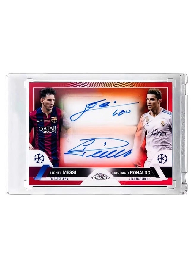 Chrome Co-Signers Autograph - Cristiano Ronaldo & Lionel Messi Dual Autographed Refractor