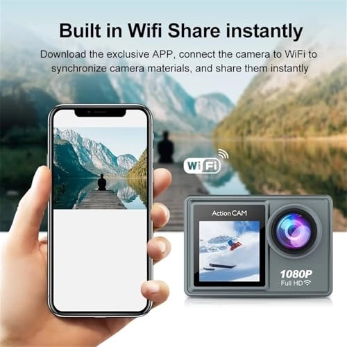 Dual-Screen Sports Camera - 1080P 30FPS