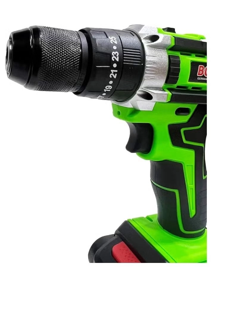 Cordless Impact & Hammer Drill - 36V 2 Lithium-Ion Batteries