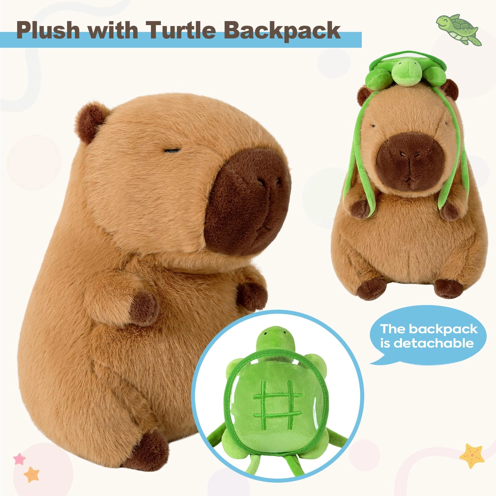 Capybara Plush - 9 inch Strawberry Hat