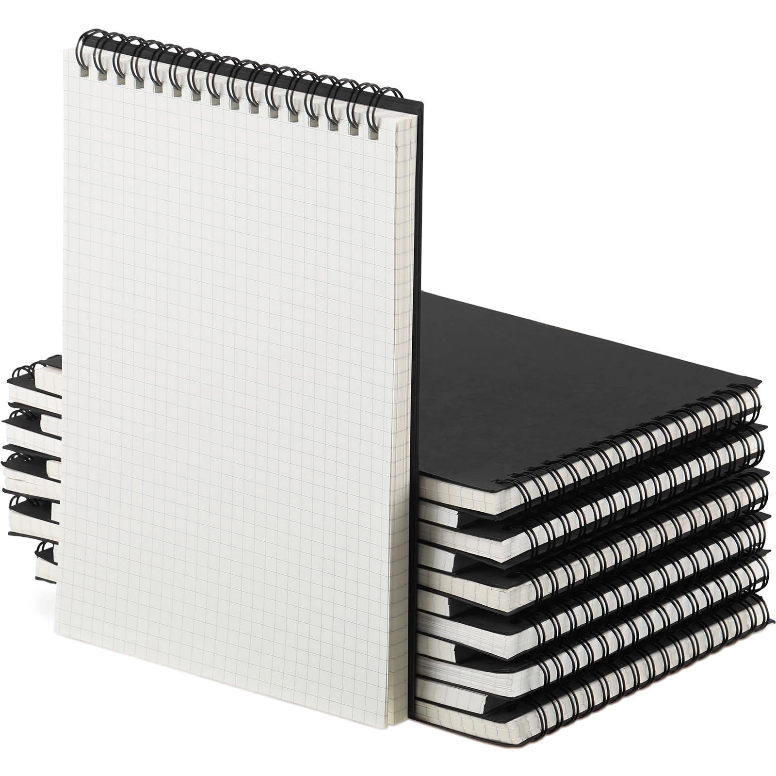 Engrowtic Graph Paper Spiral Notepad A5 Spiral - Grid 140 Pages Pack
