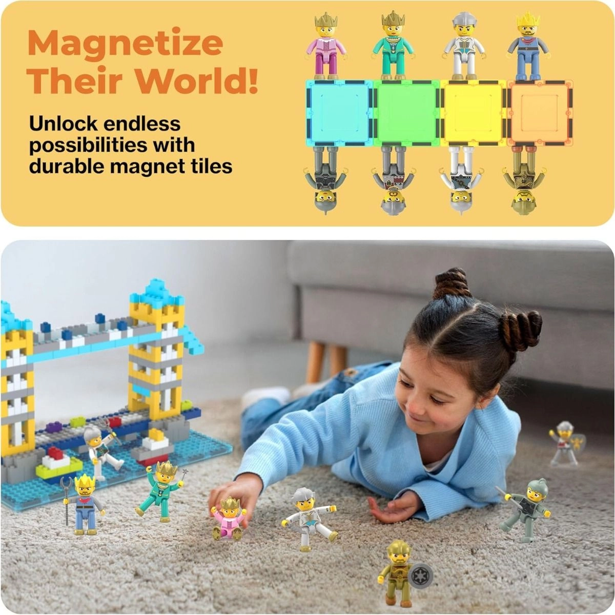 Magnetic Character Figures (ALGT-PTA03) 8 pcs