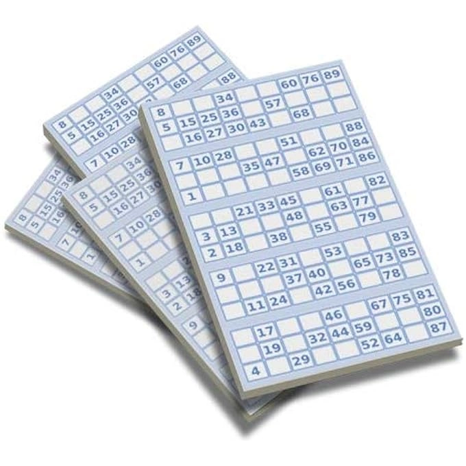 rayihni BINGO TICKET PADS - 4 200 SHEETS 1000 GAMES