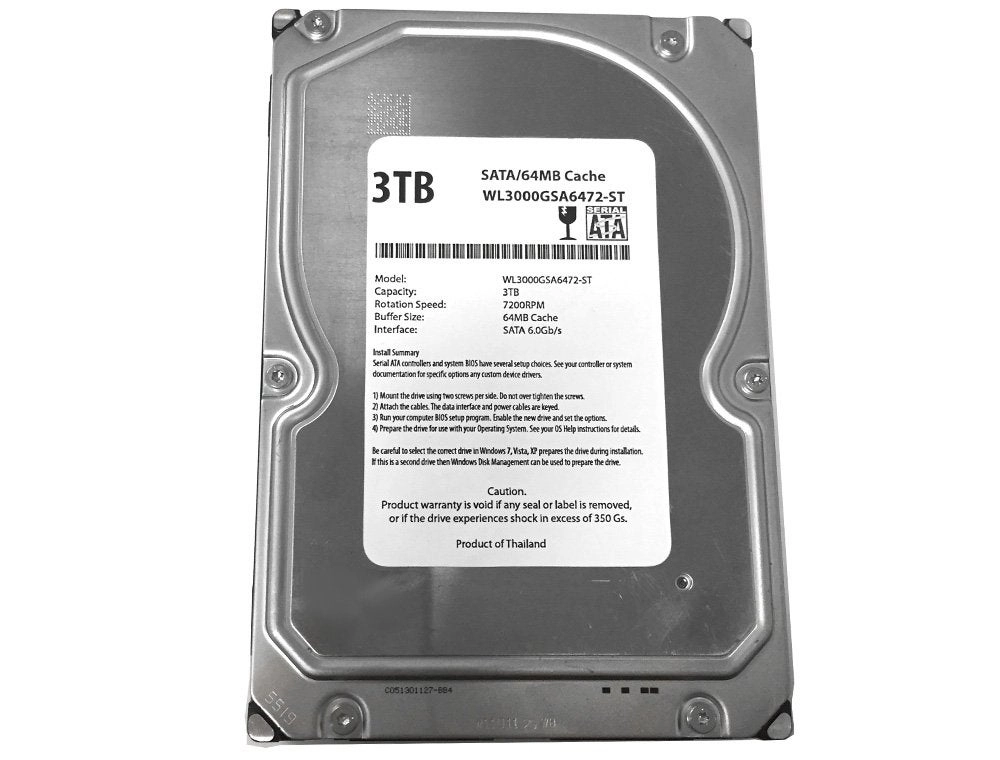 WL 3.5" 7200rpm 64MB SATA 60Gb/s - 3TB