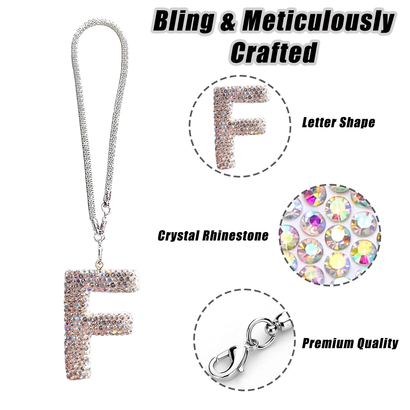 Bling Car Letter Charm
