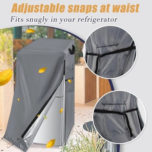 Refrigerator Cover - Waterproof Dustproof 21"W x 21"D x 37"H