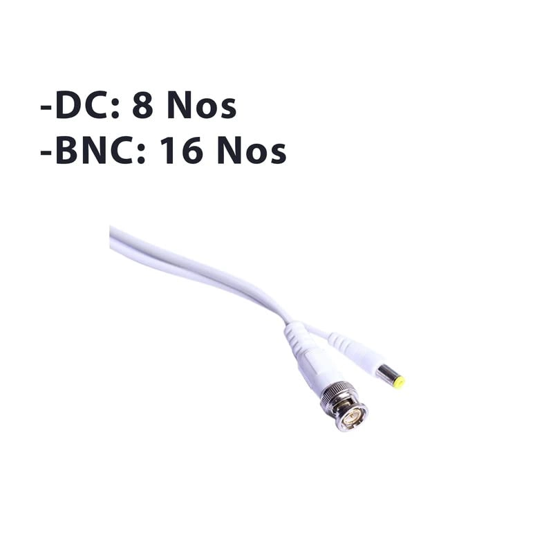 8 Channel DVR + 5 MP Outdoor Camera + 5 MP Indoor Camera + Hard Drive - 2TB + 8 Channel Power Supply + CCTV Cable Bundle + HDMI+BNC/DC Set