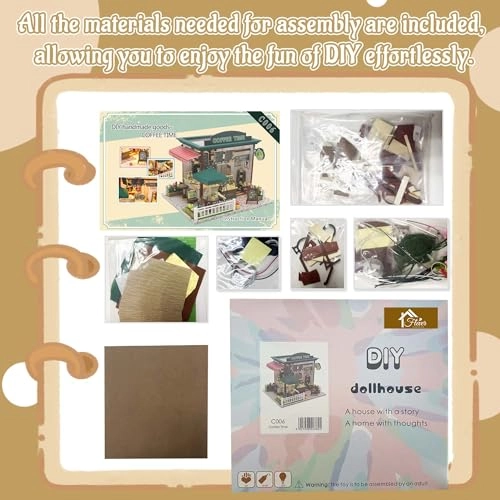 Dollhouse Miniature DIY House Kit - Time Cafe 1:24