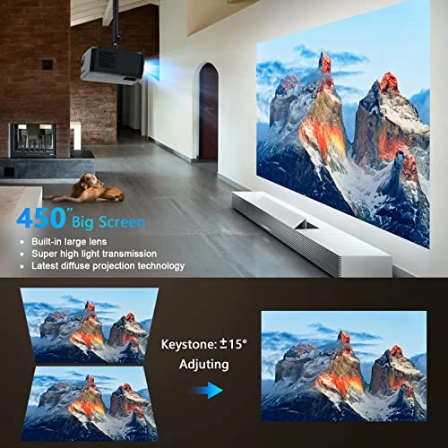 Native 1080P 5G WiFi Bluetooth Projector - 20000LM 1920 x 1080