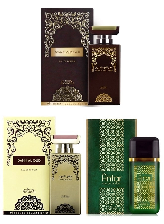 Nabeel Dahn Al Oud - 100 ML EDP + Dahn Al Oud Amiri - 100 ML EDP + Antar - 100 ML EDP