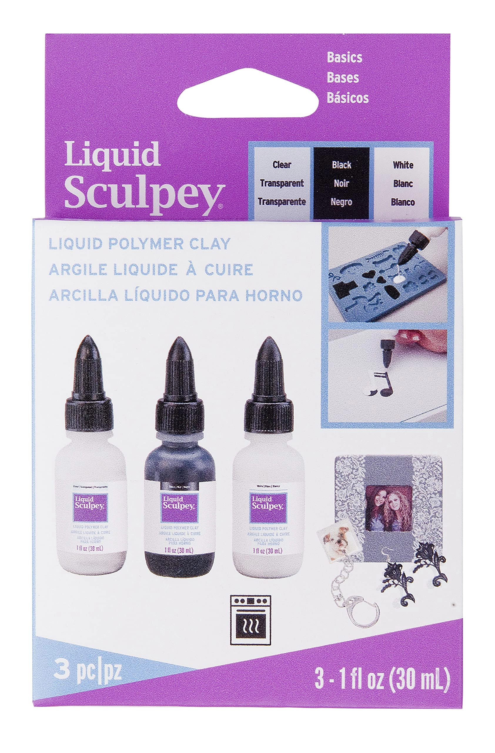 Liquid Sculpey - Liquid Polymer Clay 85g Sampler Pack 3pcs.