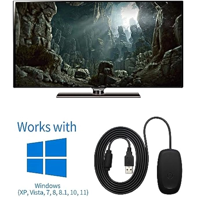 Wireless Game Controller - 2.4G 2 Controllers + USB Adapter