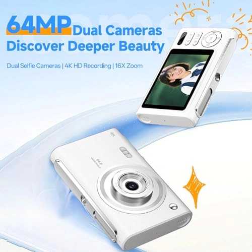 4K Digital Camera - 64MP 16X Zoom