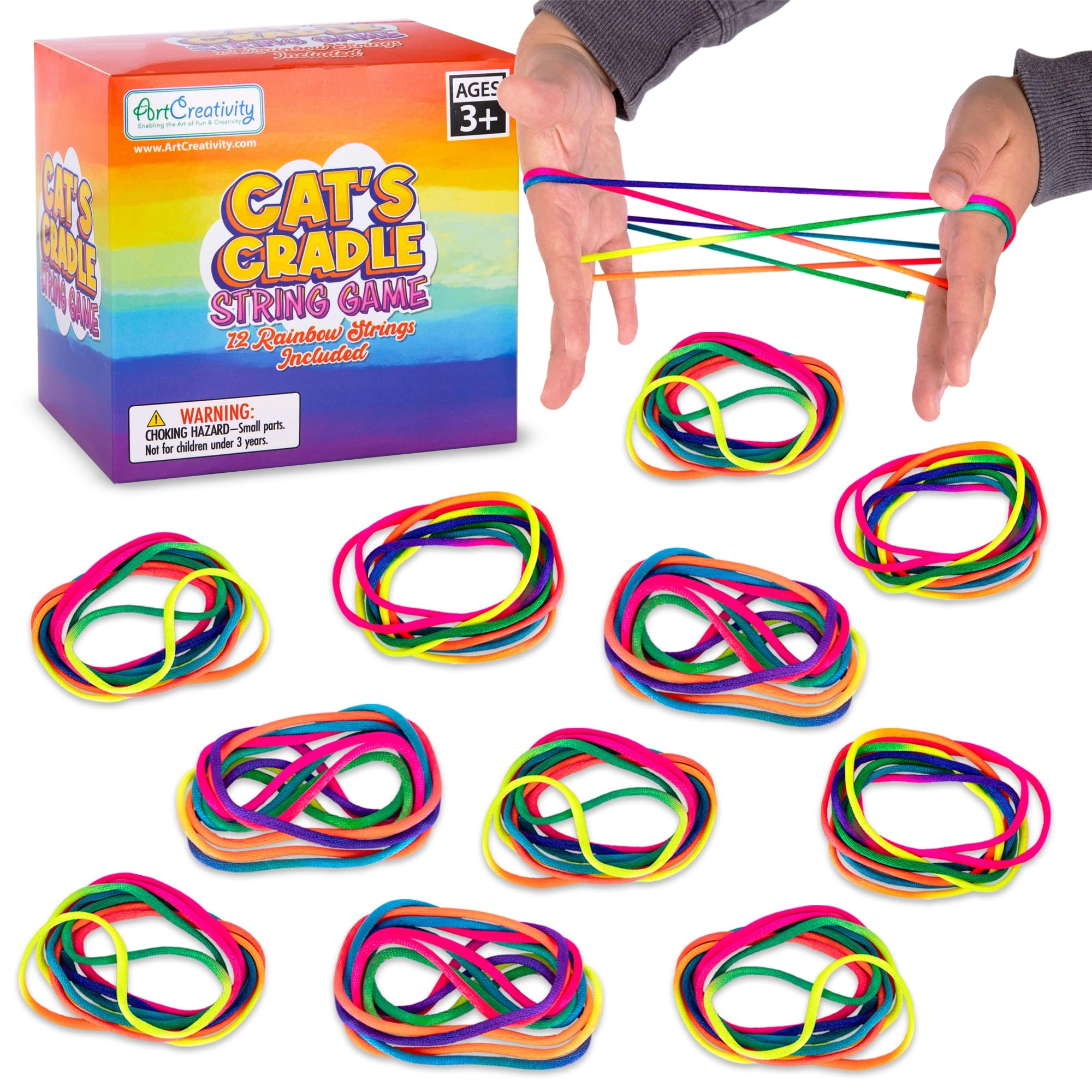 ArtCreativity Cat's Cradle String Game - 3 years+ 12 pieces