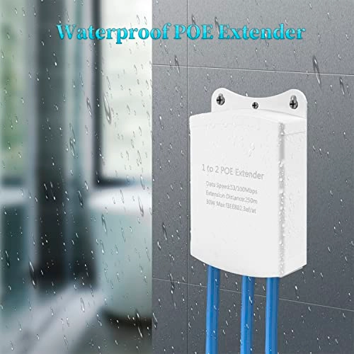 POE Extender - DC 48-57V 15.4 Watts Max 2 RJ45 port IEEE 802.3af/at 10/100Mbps 30 Watts Max